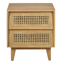 Combohome Table de chevet de luxe Chambre à coucher Pieds en bois massif Table de chevet nordique Table d'appoint