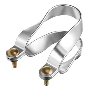 Collier de serrage croisé pour serre en fer forgé, finition <span class=keywords><strong>zinc</strong></span> bleu-blanc, fixation rapide - Modèle TC-0173 - Product Image 2