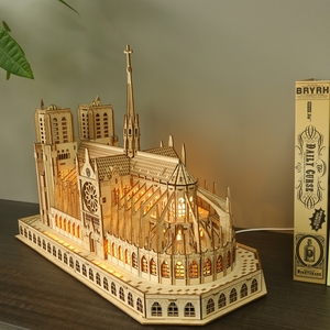 Rompecabezas 3D <span class=keywords><strong>de</strong></span> Madera DIY <span class=keywords><strong>de</strong></span> <span class=keywords><strong>Notre</strong></span> <span class=keywords><strong>Dame</strong></span> <span class=keywords><strong>de</strong></span> París, Juguete Educativo Personalizado, Juegos <span class=keywords><strong>de</strong></span> Rompecabezas para Niños y Adultos - Product Image 4