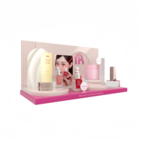 Rak Display Akrilik Kosmetik Apache Custom untuk Toko Ritel, Parfum, Bulu Mata, Lipstik, dan Makeup, Rak Display Lantai dari Karton