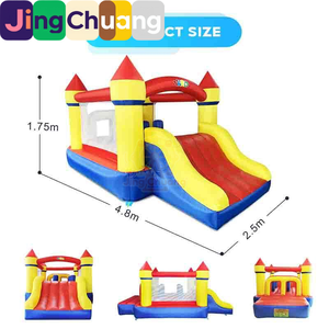Castillo inflable transfronterizo para niños con tobogán, trampolín grande para uso doméstico y exterior, castillo de PVC engrosado con doble tobogán - Product Image 2