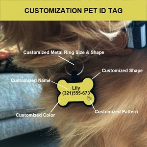 स्वनिर्धारित लोगो हड्डी सिलिकॉन उच्च बनाने की क्रिया पालतू पशु आईडी टैग प्यारा कुत्ते आईडी टैग - Product Image 4