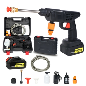 Nettoyeur de voiture sans fil haute pression de qualité industrielle pour usage domestique, 2000 psi, <span class=keywords><strong>batterie</strong></span> au lithium, moteur sans balais, pistolet pulvérisateur - Product Image 3