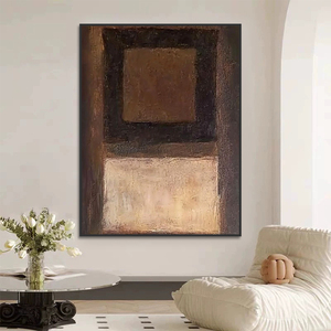 Decorazione per la casa moderna tela neutra Wabi Sabi dipinti a mano astratti texture Vintage arte della parete - Product Image 3