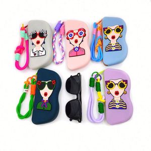 Goddess Style Silicone Sunglasses <b>Case</b> Open New Lipstick Waterproof Dustproof <b>Glasses</b> Storage Bag Portable <b>Soft</b> Handle Unisex - Product Image 2