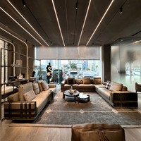 Colección de Decoración para el Hogar Boloni, Juego de Sofás de Cuero Convertibles de Alta Gama, Juego de Sofás Modulares de Diseño para Apartamento o Villa
