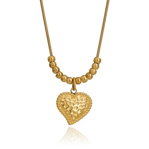 Collar con Logotipo Personalizado del Fabricante, Collar de Acero Inoxidable Resistente al Agua y al Deslustre, Chapado en Oro de 18k con Forma de Corazón para Mujer - Product Image 5