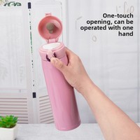 Gobelet isotherme en acier inoxydable 304 avec couvercle à clapet - Cadeau d'entreprise, impression de logo personnalisé, isolation 12-24 heures, design portable