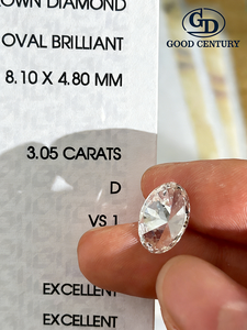 เพชรรูปไข่ทรงโอวัลคุณภาพดีจาก Good Century Wholesale เพชรเพาะเลี้ยงในห้องปฏิบัติการ ได้รับการรับรองจาก IGI เพชรแบบหลวม สั่งซื้อจำนวนมากได้โดยตรงจากโรงงาน สำหรับทำเครื่องประดับ - Product Image 3