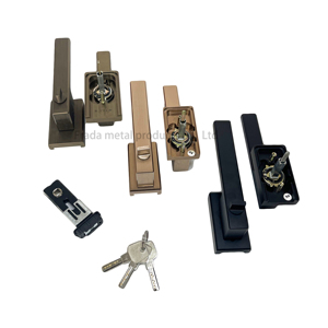 CHINA FACTORY Serrure de porte en verre extrêmement étroite à bouche oblique brossée classique en alliage de zinc - Product Image 5