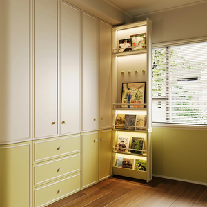 I Shape Dormitorio Armario Combinación de colores Encantador Matcha Crema Diseño francés Armario