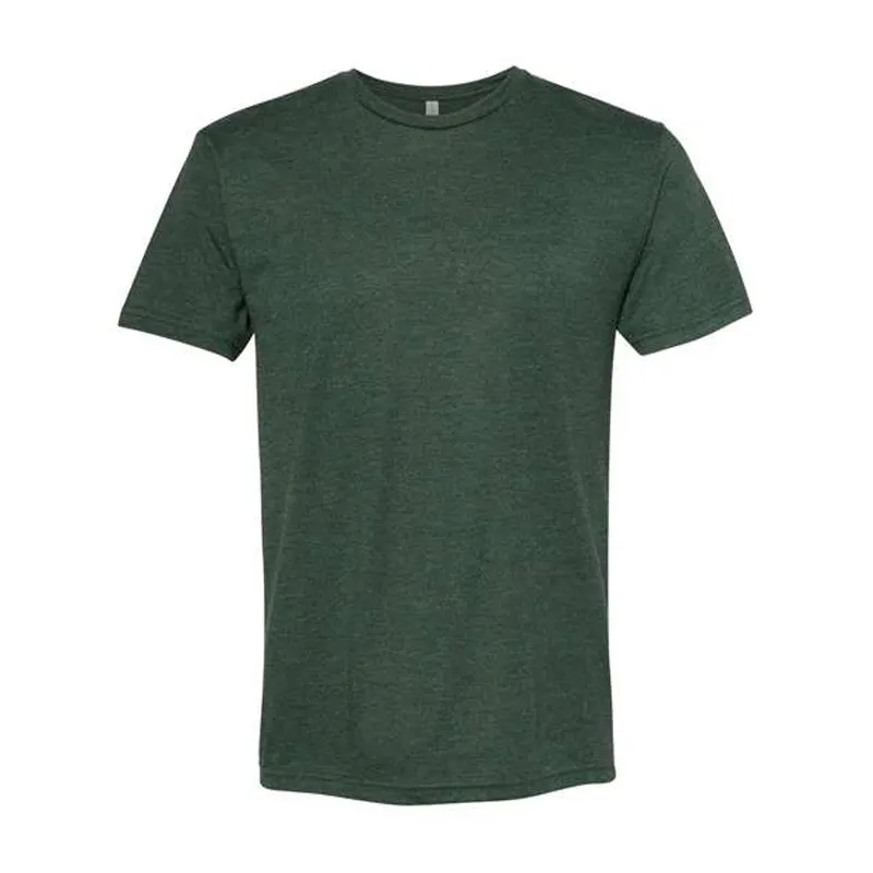 Camiseta con estampado personalizado suave para hombre, Camiseta básica con cuello redondo y color brezo, 50% poliéster, 25% algodón, mezcla de rayón Tri 25%