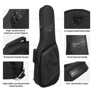 Funda para Bajo Eléctrico Coolvox Personalizada de Nailon, Colores Modernos, Acolchado de 30 mm, Cierre de Cremallera Impermeable, Bolsa para Instrumentos - Product Image 3