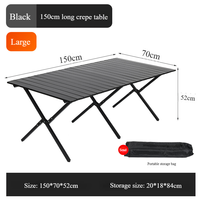 Ensemble complet de pique-nique de camping en plein air-Table pliable en alliage d'aluminium avec chaises pour pique-nique et vente en plein air