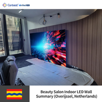 Canbest Fiw P1.86 1.86Mm Screen Screen layar tampilan dinding Video Led dalam ruangan untuk Salon kecantikan di Belanda