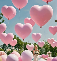 Ballons en latex en forme de cœur rose pastel de 10 pouces, 20 pièces, décoration romantique pour la Saint-Valentin, Pâques, la remise des diplômes, les mariages, les propositions de mariage