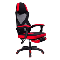 Chaise ergonomique en maille à prix d'usine, confortable, avec accoudoirs articulés, dossier haut, pivotante à 360°, durable, inclinable avec repose-pieds pour adultes