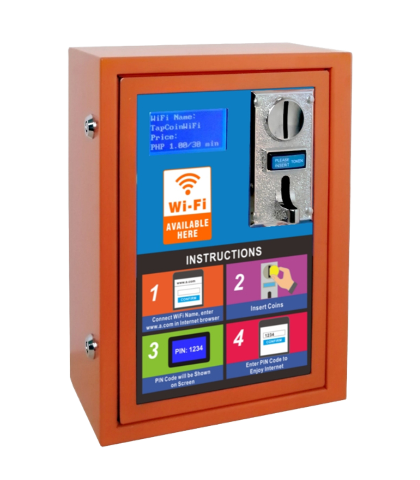 Coin Operated WiFi Vending Machine Self-Service Public WiFi Hotspot ...