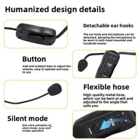 Microphone sans fil avec casque WX26 2.4G 20Hz-20KHz pour guide touristique en extérieur, performance, enseignement en classe, son informatique