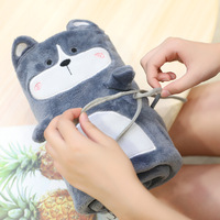 Brodé doux 3D dessin animé Animal rouleau couverture 80X100cm enfants couverture flanelle jeter couverture pour cadeau de noël