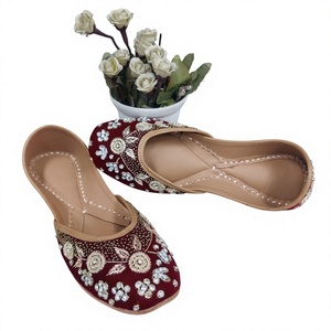 Stylish BS INTERNATIONAL Women's Custom Embroidery Cow Leather <b>Lace</b>-up Toe Shoes Fashion Trend Traditional Design Floral Logo - Product Image 4