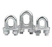 SGD Colliers de serrage métriques pour câbles métalliques, très polis, malléables, robustes, type Simplex, doubles, pour levage et applications lourdes
