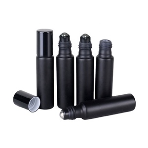 <b>10ml</b> Glass Roll on <b>Bottles</b> Matte Black Perfume Roller <b>Bottle</b> for Cosmetic - Product Image 4