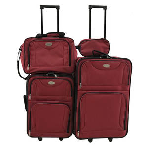 Commercio all'ingrosso Online a buon mercato bagaglio in tessuto morbido 4 pz Set cena peso leggero portare su valigia <span class=keywords><strong>da</strong></span> <span class=keywords><strong>viaggio</strong></span> Koffer Valise <span class=keywords><strong>Kit</strong></span> De Voyage - Product Image 6