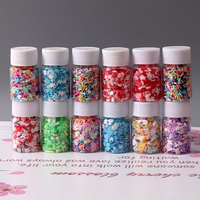 Decoratieve vulling zachte olijfschijfjes en cirkelvormige strooisel 5mm gemengde polymeerklei voor nagelkunst telefoonhoesje DIY