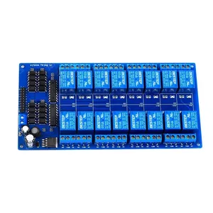 Módulo de protección de relé de 16 canales DC 5V con optoacoplador LM2596 interfaz de microcontroladores relé de potencia para hogar inteligente