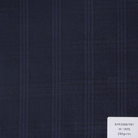 Tissu en laine peignée de qualité supérieure, sergé solide, 320 GSM, avec Lycra, pour la confection sur mesure de vestes de costume pour hommes et femmes