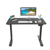 Bureau debout électrique ergonomique moderne NANDI, bureau d'ordinateur réglable en hauteur, panneau composite, cadre en métal pour la maison, le bureau, la villa