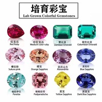Starsgem Labor-Edelstein Rohmaterial Rot Sukura Rosa Orange Alexandrit Dunkelblau Paraiba Padparadscha Gelb Laborgezüchteter Saphir