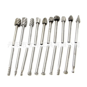 3mm Shank High Speed Steel Rotary Files For Wood Drilling 50mm Length Set With Spring Collet Chuck Silver Finish - Product Image 2