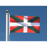 Johnin Prêt à Expédier 100% Polyester Flying Style Drapeaux Double Face 3x5ft Drapeau du Pays Basque