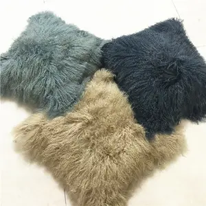 Luxury Fabric Plain Shaggy Throw Mongolian Fur