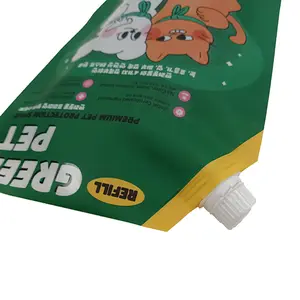 Custom UV Spot Printed Plastic Cat Food Stand Up Pouch With Cap Plastic Bag Product Type