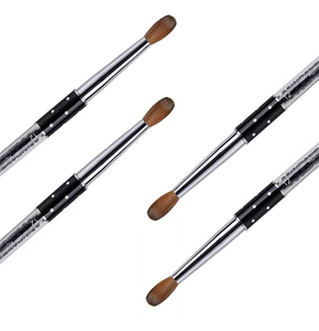 Pinceau à ongles en métal noir à poils 100% Kolinsky, logo personnalisé, taille 2 à 24, poudre acrylique, pinceau pour nail art, manucure - Product Image 3