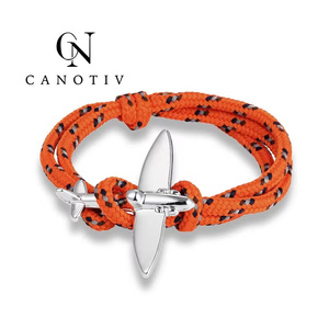 Gran oferta, accesorios de moda, pulseras de avión piloto, dijes hechos a mano para hombres, pulseras de paracaídas de nailon - Product Image 6