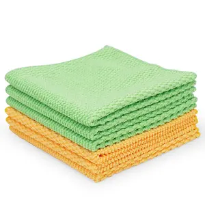Cuisine séchage à laver serviettes jaune absorbant l'eau ménage chiffons à poussière en tissu pour nettoyage intérieur de la voiture