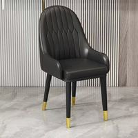 Chaises de salle à manger contemporaines légères, directement de l'usine, revêtement en similicuir, pieds en métal, durables, écologiques, pour la maison, le bureau, l'hôtel