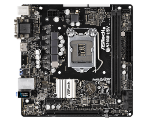 เมนบอร์ด ATX รุ่น Rock H310M-HDV H310 รองรับแรม DDR4 32GB กราฟิก UHD รองรับซีพียู Core รุ่นที่ 9 และ 8 ซ็อกเก็ต 1151 - Product Image 1