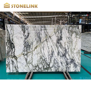 Elegantie Exotisch Groen Marmer Natuursteen Gepolijst Modern Ontwerp Voor Huisdecoratie Wandtoepassing Aanrechtbladen Met Witte Onderkant - Product Image 1