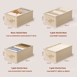 Household Fabric Closet Organizer Foldable Drawer Divider <strong>Storage</strong> <strong>Boxes</strong> Bins With Lid for Clothing Socks <strong>Ties</strong> Underwear - Product Image 5