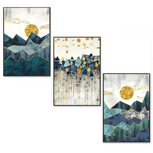 Hotel progetto ristrutturazione opere d'arte produttori moderna pittura stampata astratta galleria del paesaggio avvolgere arte della parete per il soggiorno - Product Image 2