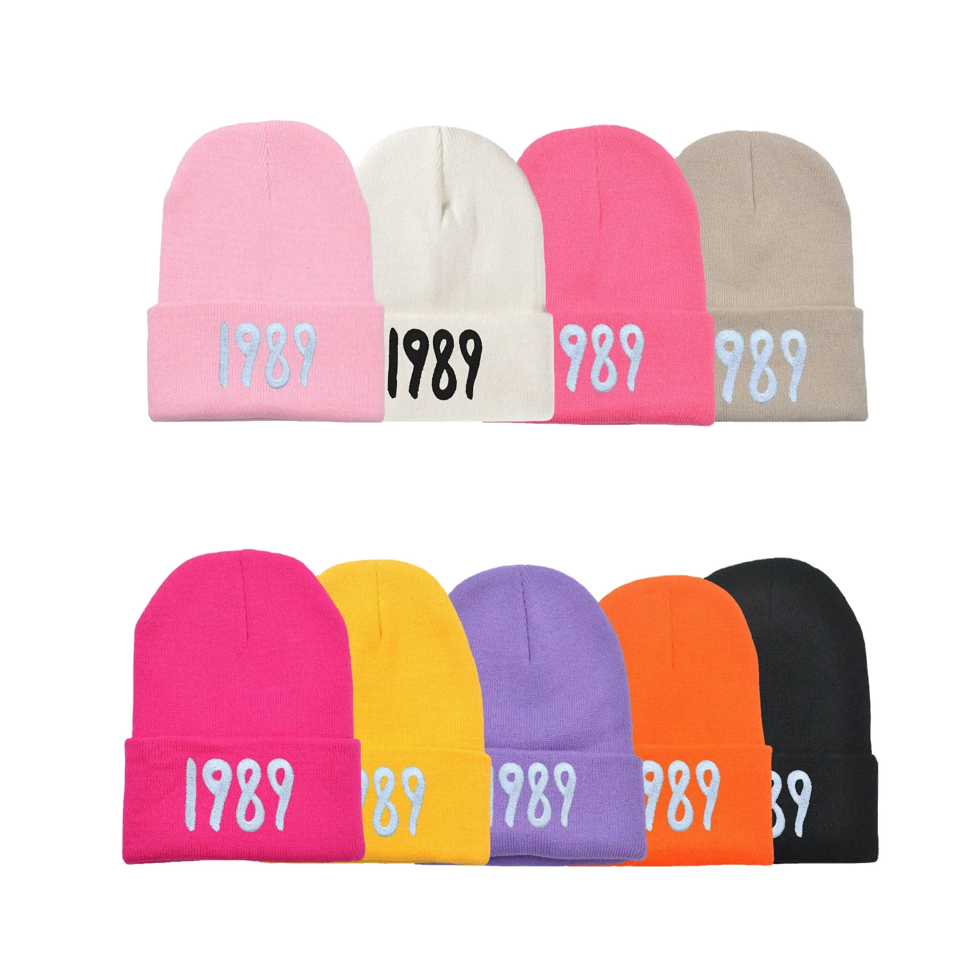 2024 new zjm Wholesale custom logo fashion warm winter beanie hats knitted embroidery hat