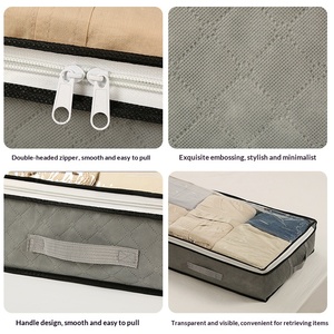 Boîte de rangement sous le lit pour couettes, vêtements, pantalons, pliable, anti-poussière, anti-humidité, en tissu non tissé - Product Image 3