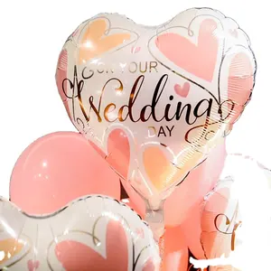 18Inch Wedding Party Nguồn Cung Cấp Tình Yêu Tim Helium Balloon Ngày Valentine Bong Bóng Chúc Mừng Sinh Nhật Trang Trí Foil Ballon