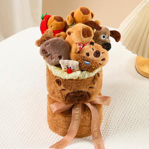 BoTu Kawaii capibara Anime Bouquet dolce peluche bambola giocattoli di fiori grazioso Bouquet regalo Souvenir di laurea di san valentino - Product Image 5