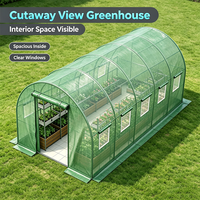 Grand kit de serre de jardin orienté vers la vente au détail avec film PE, abri pour plantes super résistant et économique pour les revendeurs de fournitures de jardinage